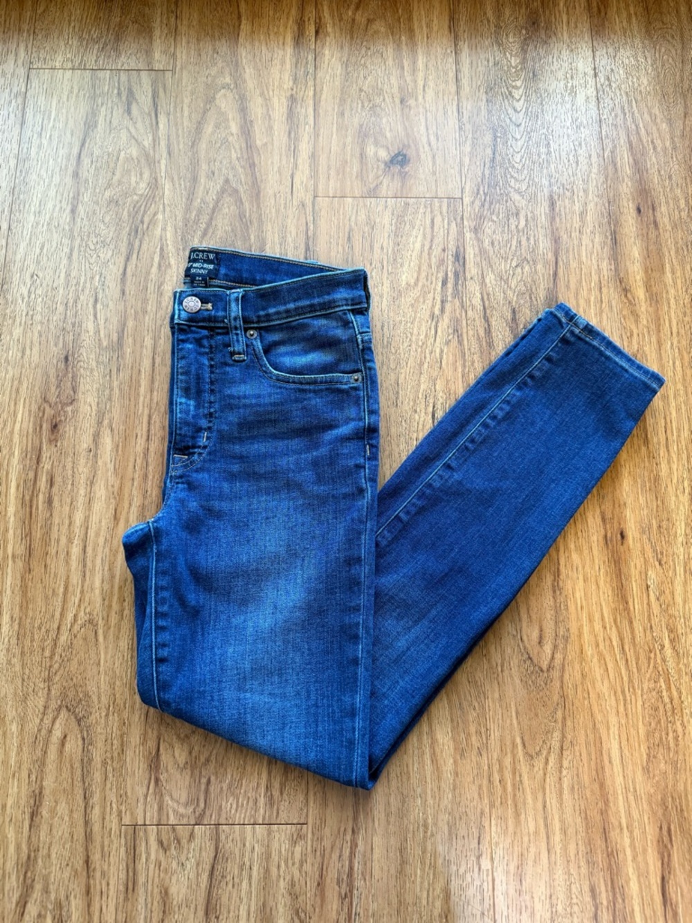 J.Crew 9" Mid-Rise Skinny Jeans Dark Wash Size 24